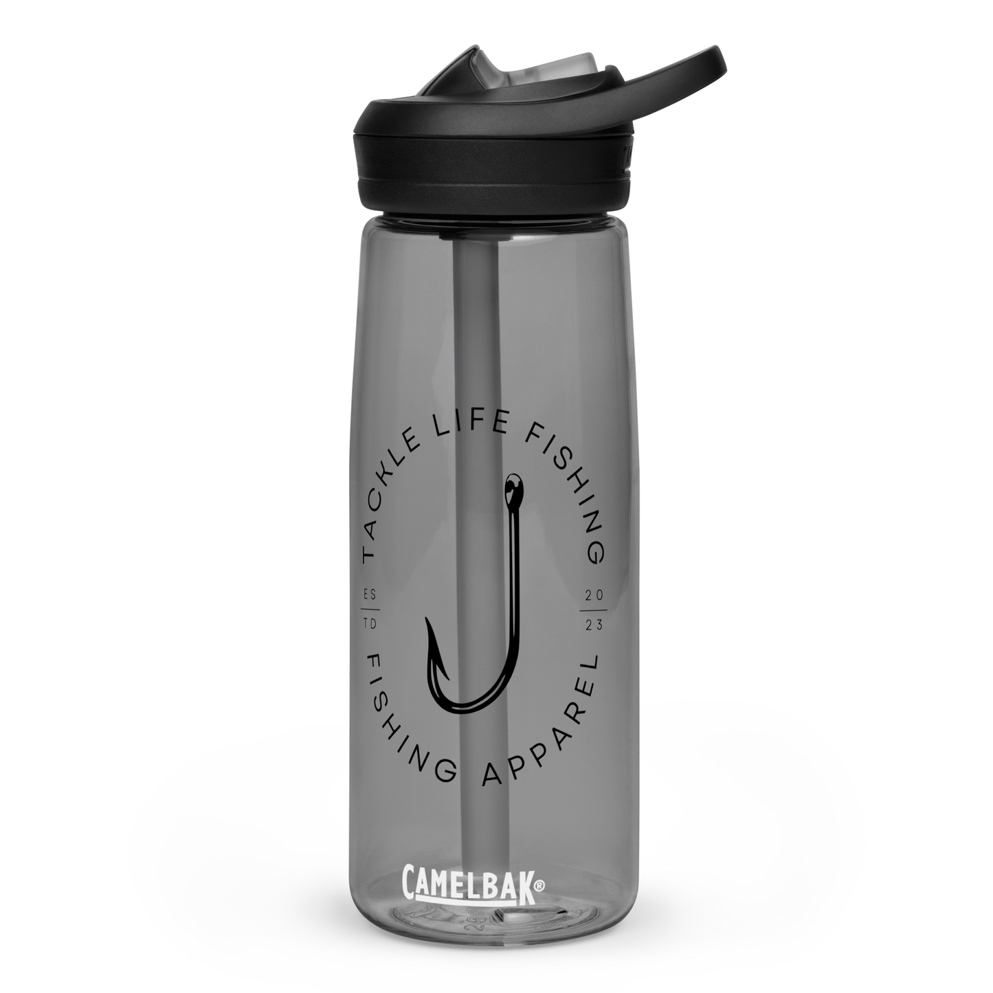 TLF Flagship Logo Recycled Plastic Water Bottle - Oxford Blue, Blue, Charcoal or Clear