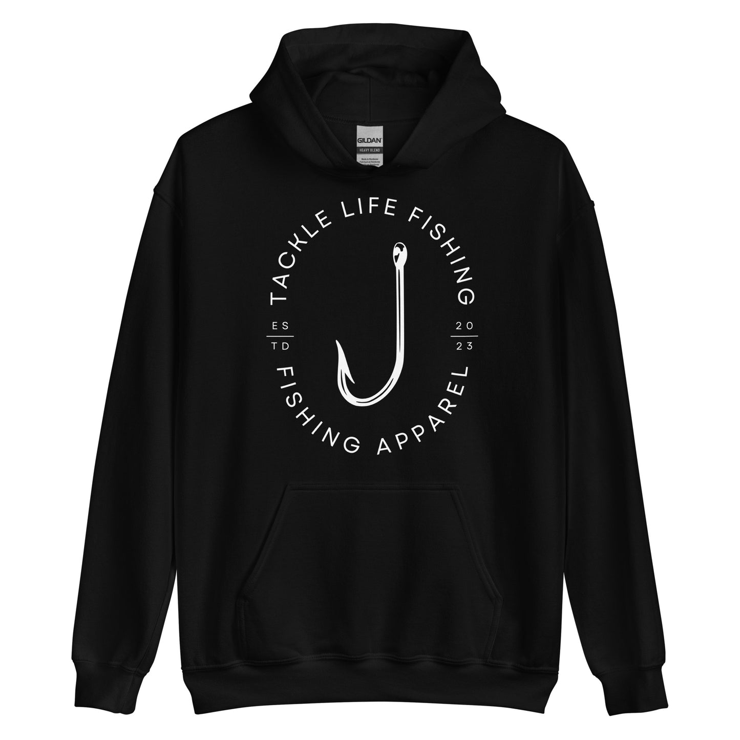 TLF Flagship Logo Unisex Hoodie -- White Logo on Black, Navy, Maroon, Red, Dark Heather, Indigo Blue, Irish Green, Military Green