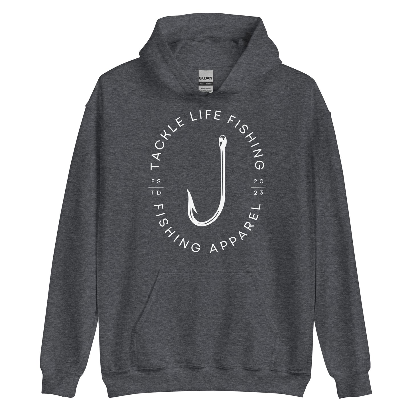 TLF Flagship Logo Unisex Hoodie -- White Logo on Black, Navy, Maroon, Red, Dark Heather, Indigo Blue, Irish Green, Military Green