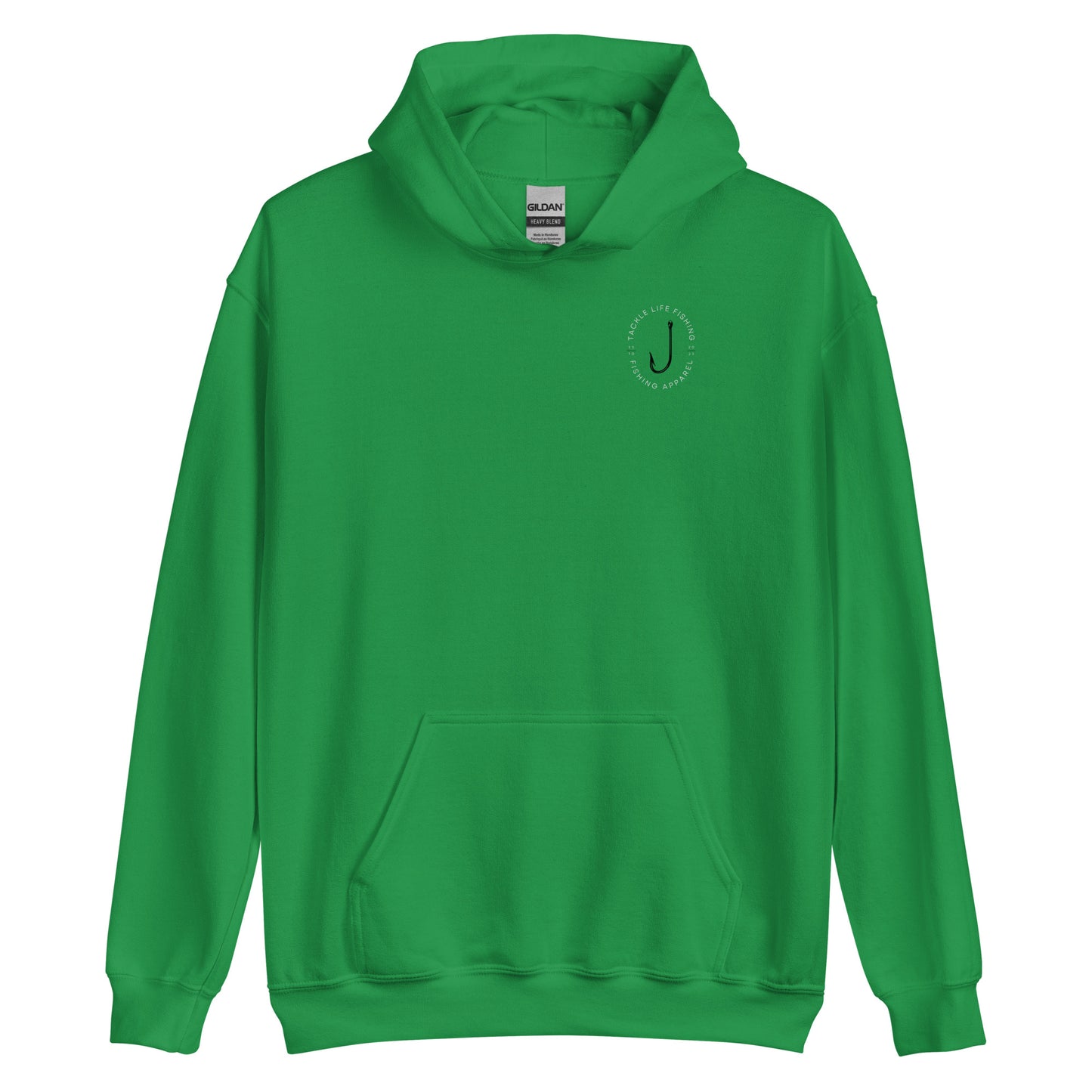 TLF Dirstressed Flag Pirate Logo Unisex Hoodie -- Chest Logo and Back Design on Red, Royal, Indigo Blue, Irish Green, Military Green, White