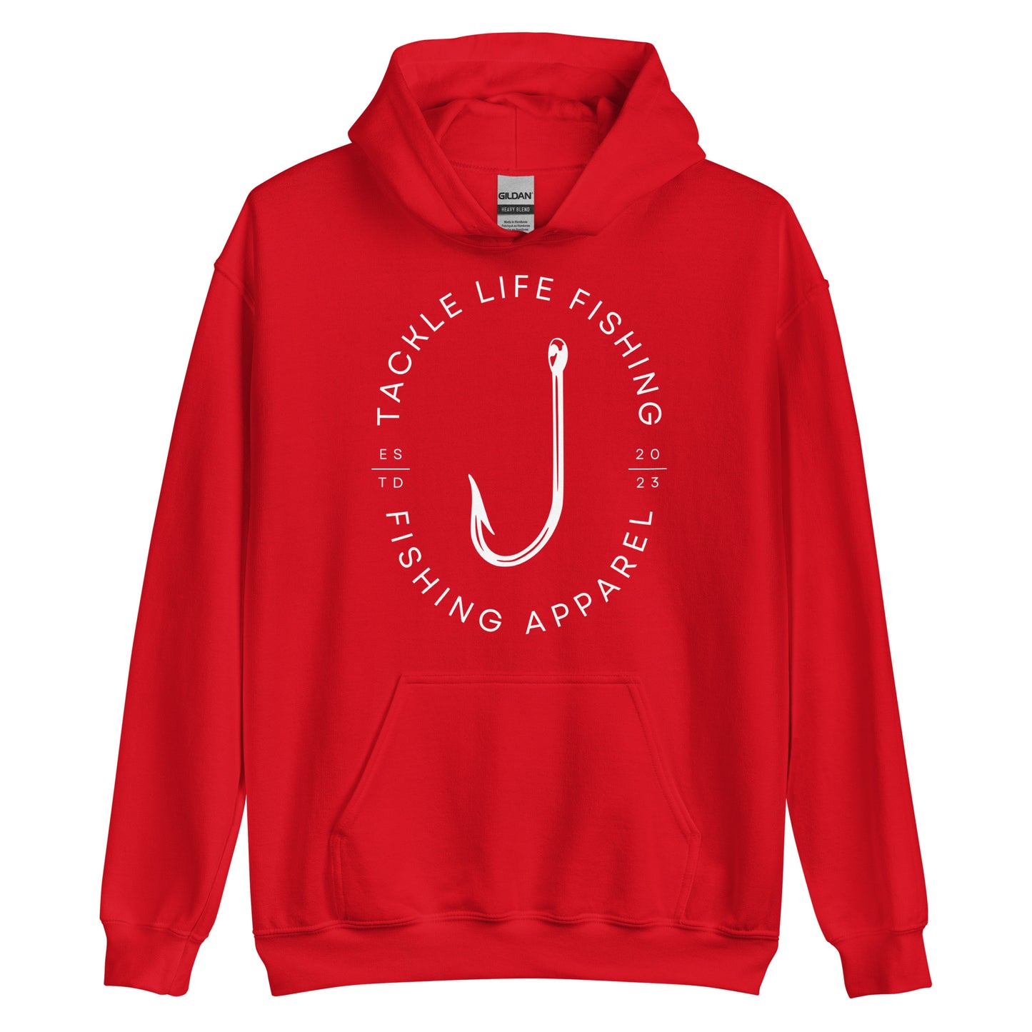 TLF Flagship Logo Unisex Hoodie -- White Logo on Black, Navy, Maroon, Red, Dark Heather, Indigo Blue, Irish Green, Military Green