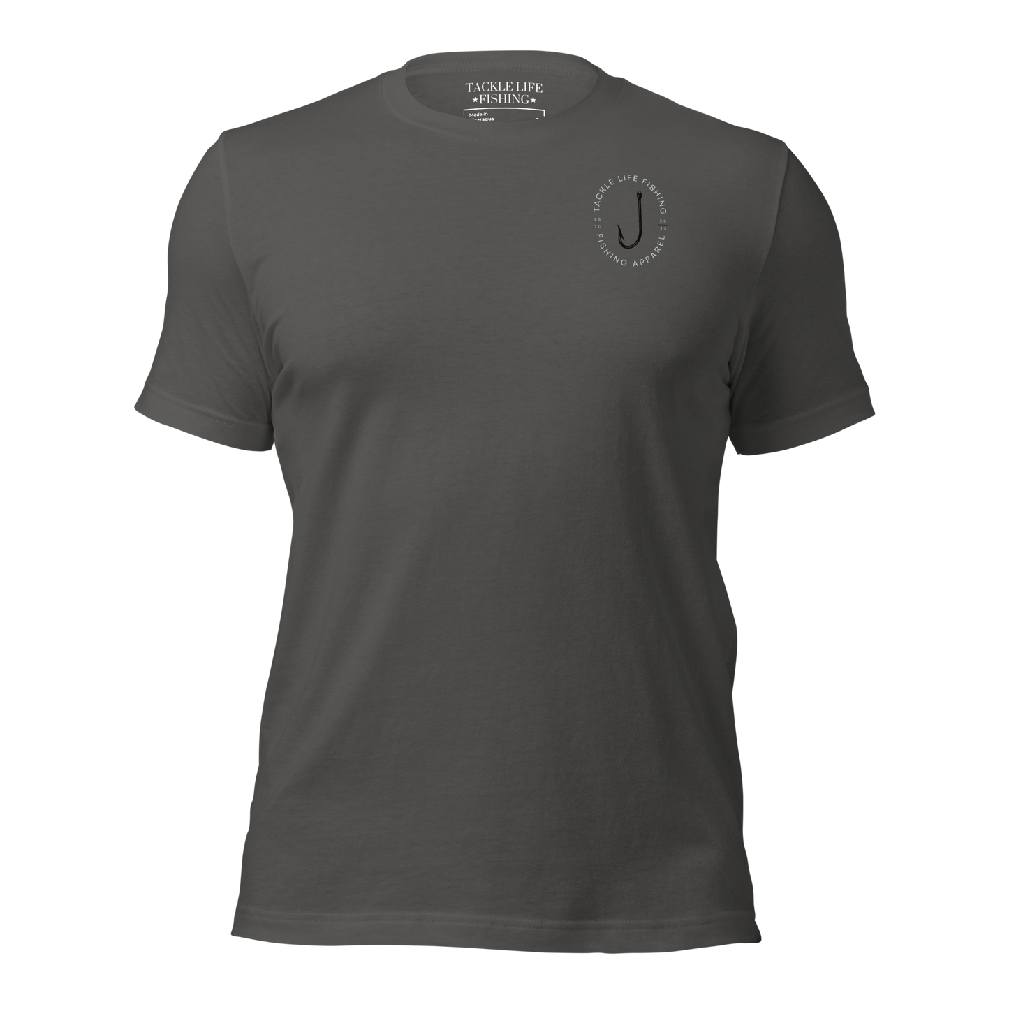TLF Dirstressed Flag Pirate Logo Unisex T-Shirt -- Chest Logo and Back Design on Toast, Red, True Royal, Asphalt, Olive or Pebble