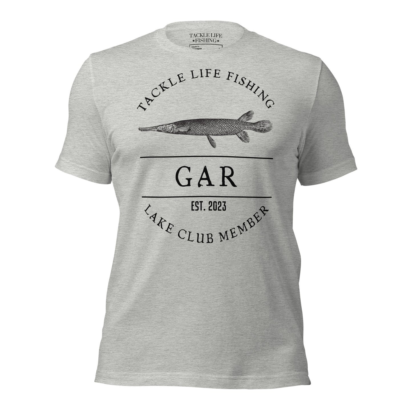 TLF Gar Lake Club Member Tee -- Front Design on Tan, Asphalt, Olive, Toast, Athletic Heather, or White