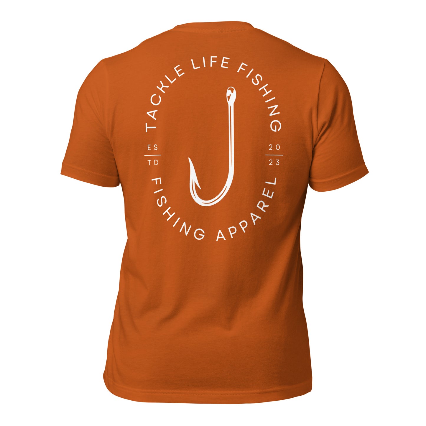 TLF Flagship Logo Unisex T-Shirt -- White Logo on Black, Navy, Red, True Royal, Olive, Autumn, or Mustard