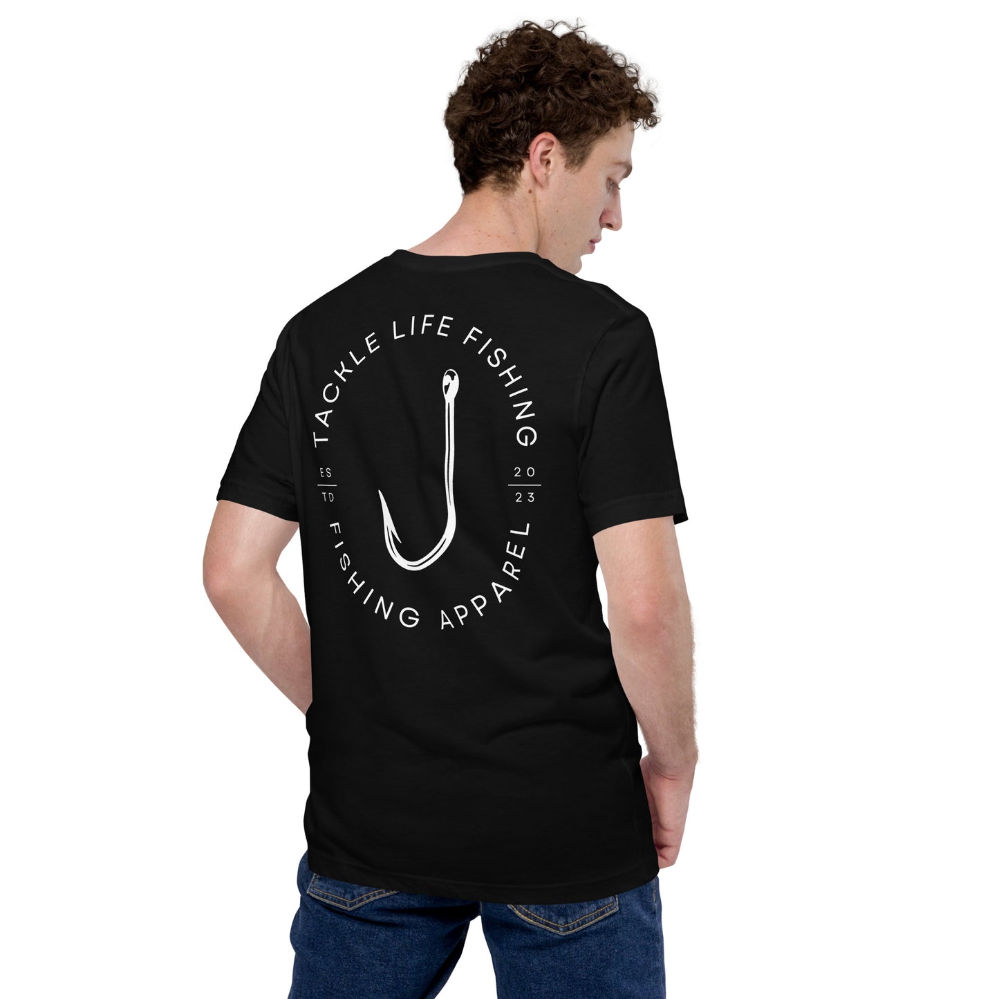 TLF Flagship Logo Unisex T-Shirt -- White Logo on Black, Navy, Red, True Royal, Olive, Autumn, or Mustard