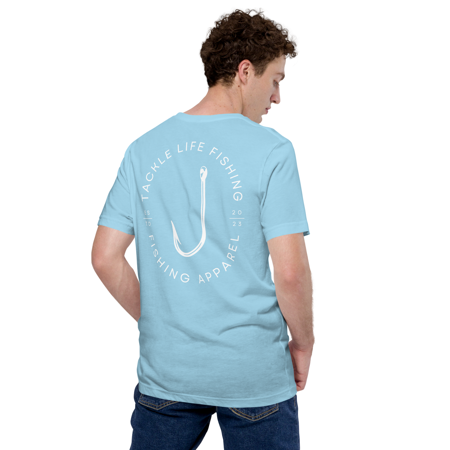 TLF Flagship Logo Unisex T-Shirt -- Tropical Vibes: Lilac, Heather Prism Mint, Heather Prism Peach, Pink, Ocean Blue