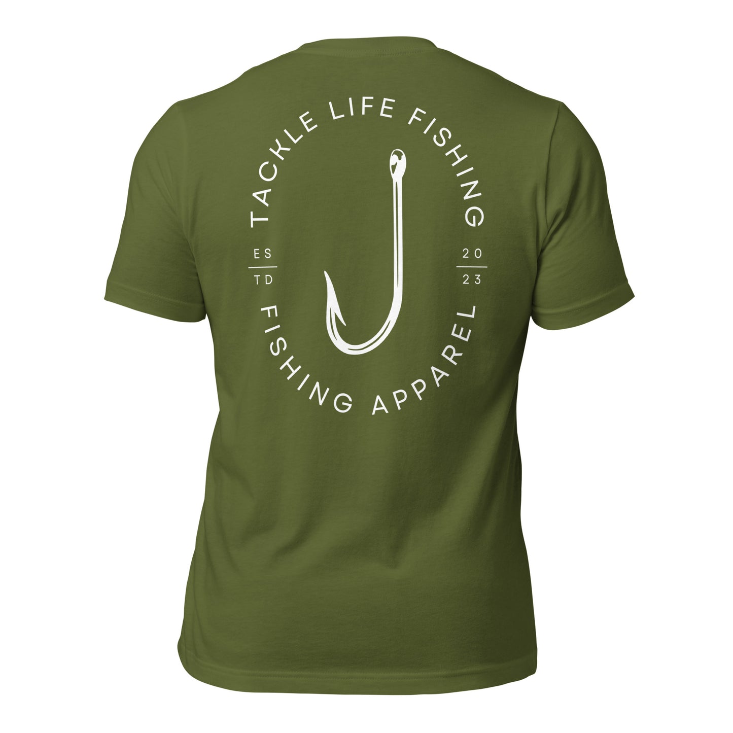 TLF Flagship Logo Unisex T-Shirt -- White Logo on Black, Navy, Red, True Royal, Olive, Autumn, or Mustard