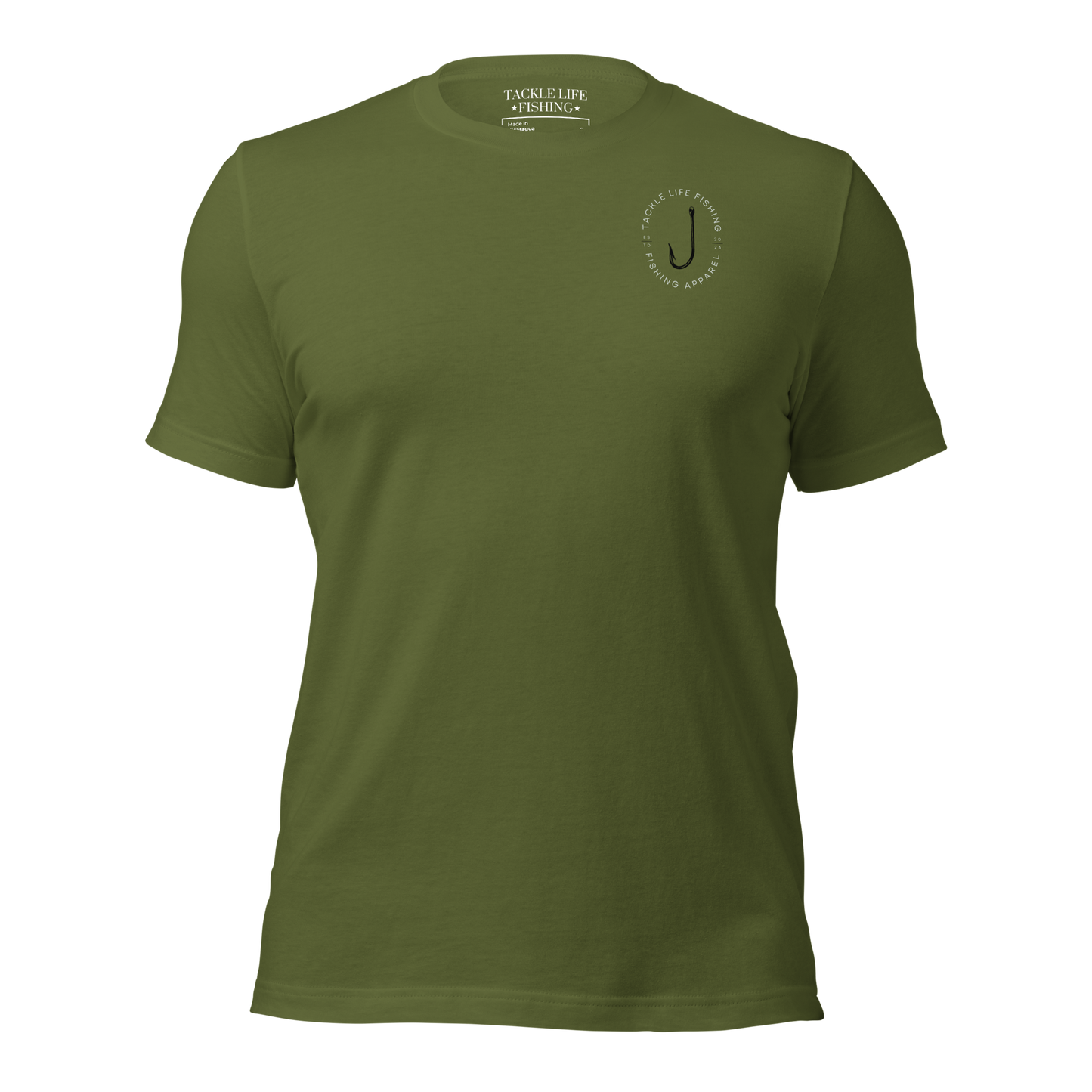 TLF Dirstressed Flag Pirate Logo Unisex T-Shirt -- Chest Logo and Back Design on Toast, Red, True Royal, Asphalt, Olive or Pebble