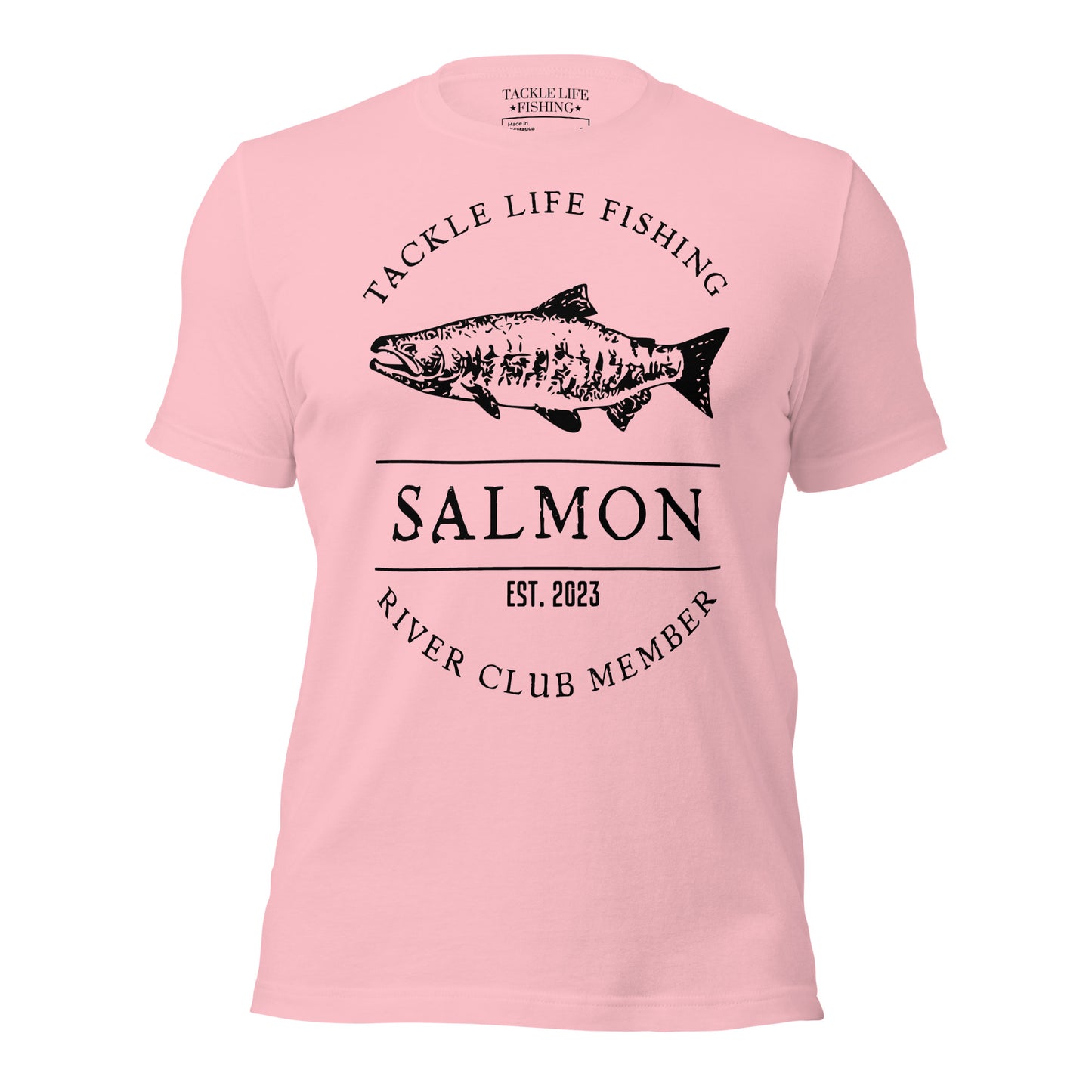 TLF Salmon River Club Member -- Front design on Toast, Mauve, Pink, Athletic Heather, White, Pebble, or Olive