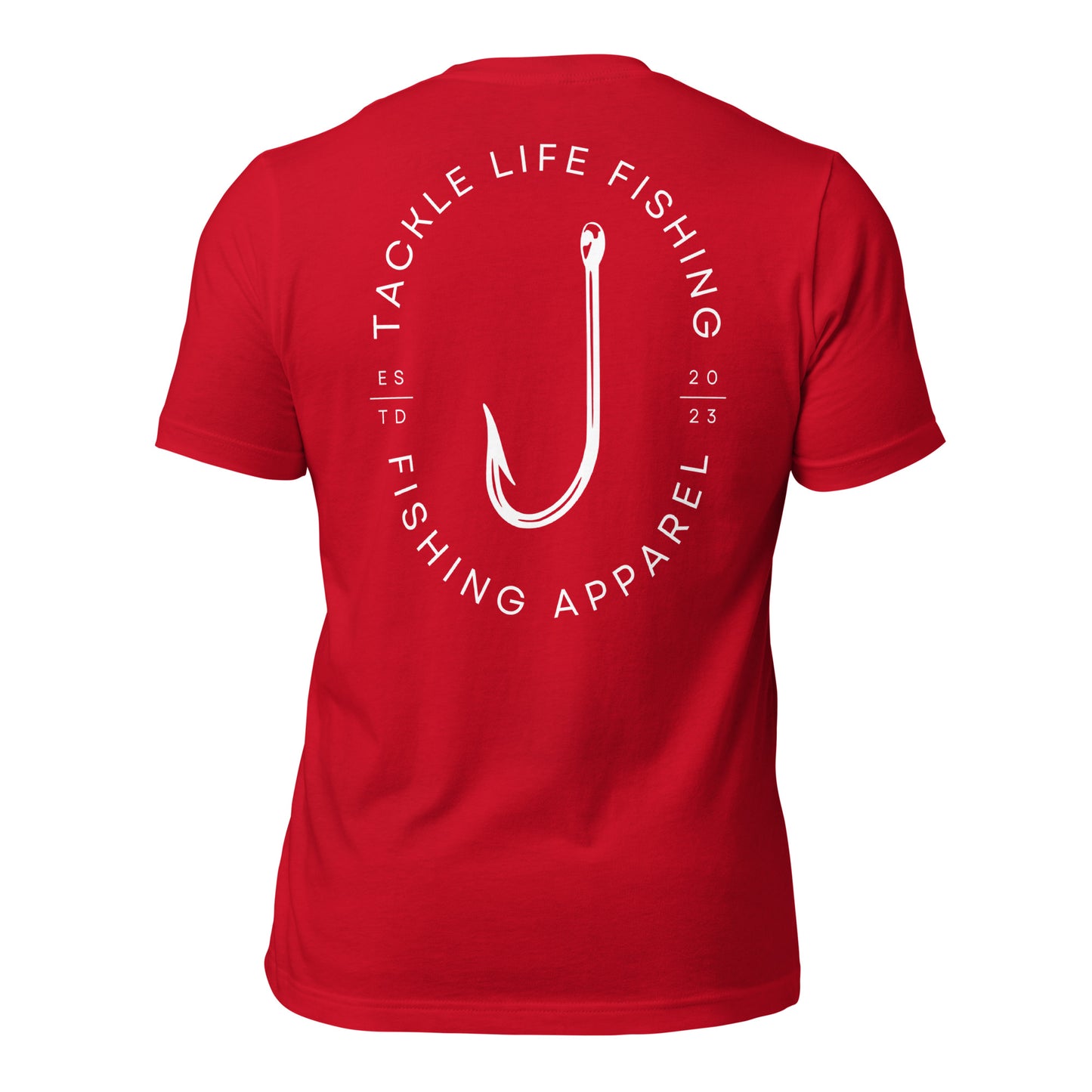 TLF Flagship Logo Unisex T-Shirt -- White Logo on Black, Navy, Red, True Royal, Olive, Autumn, or Mustard