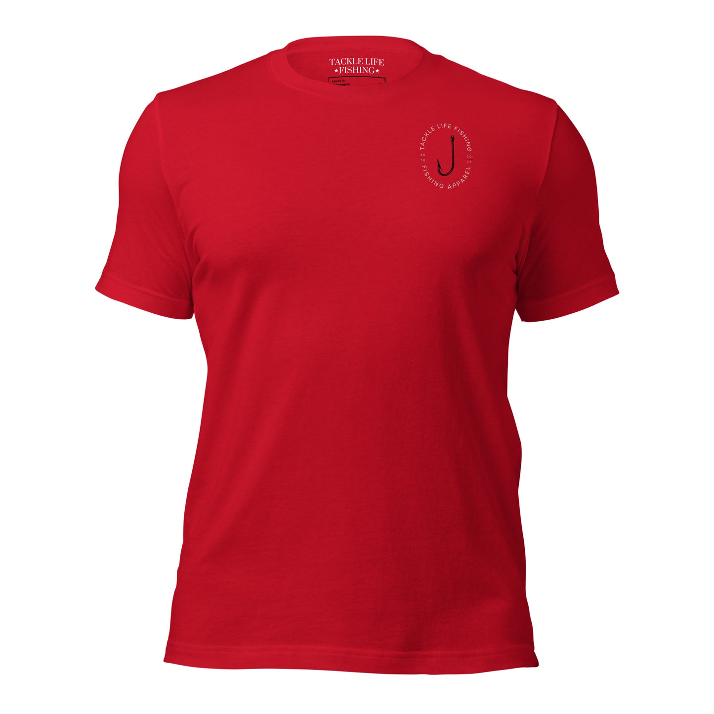 TLF Dirstressed Flag Pirate Logo Unisex T-Shirt -- Chest Logo and Back Design on Toast, Red, True Royal, Asphalt, Olive or Pebble