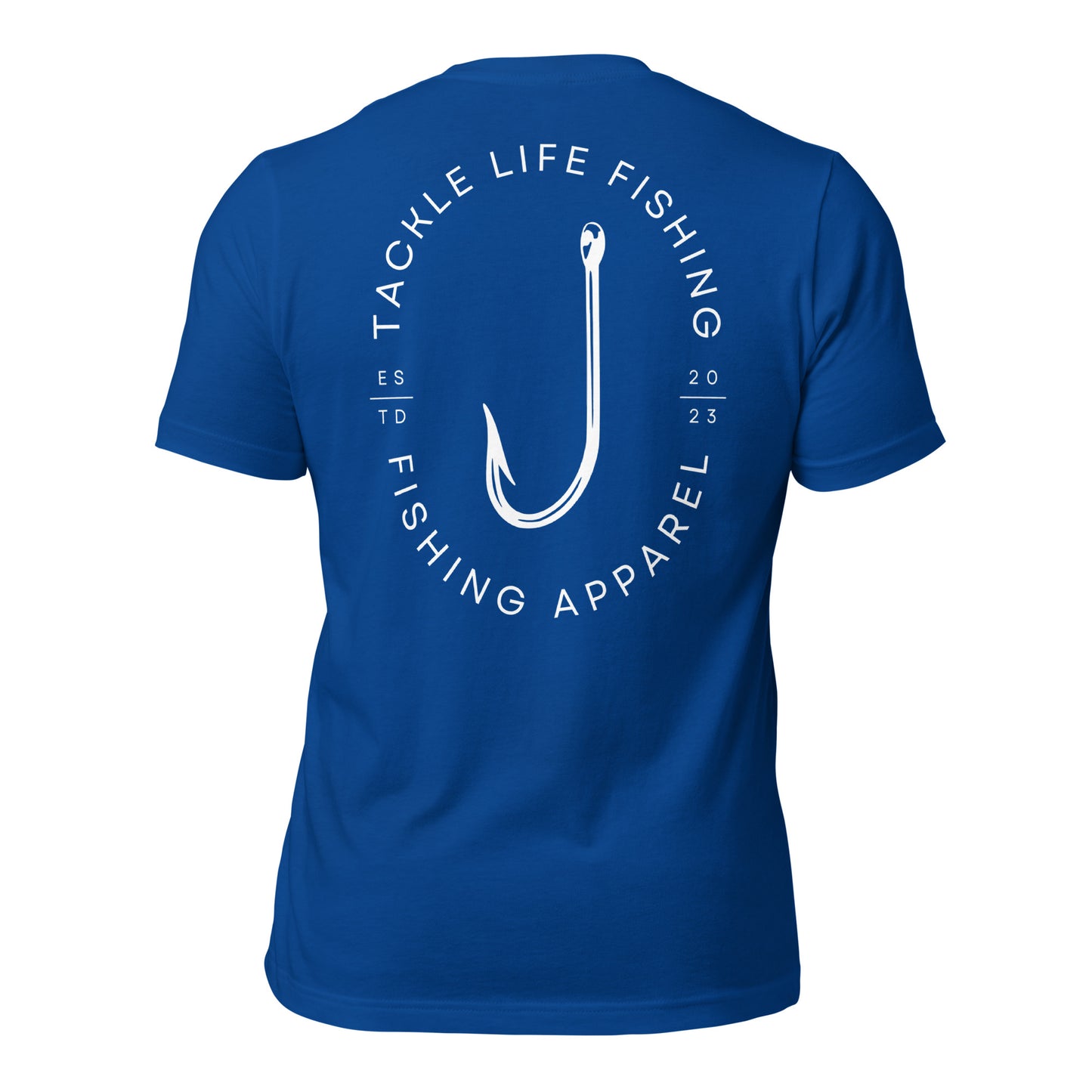 TLF Flagship Logo Unisex T-Shirt -- White Logo on Black, Navy, Red, True Royal, Olive, Autumn, or Mustard