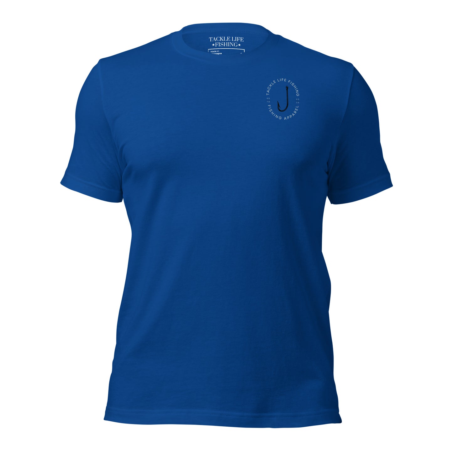 TLF Dirstressed Flag Pirate Logo Unisex T-Shirt -- Chest Logo and Back Design on Toast, Red, True Royal, Asphalt, Olive or Pebble