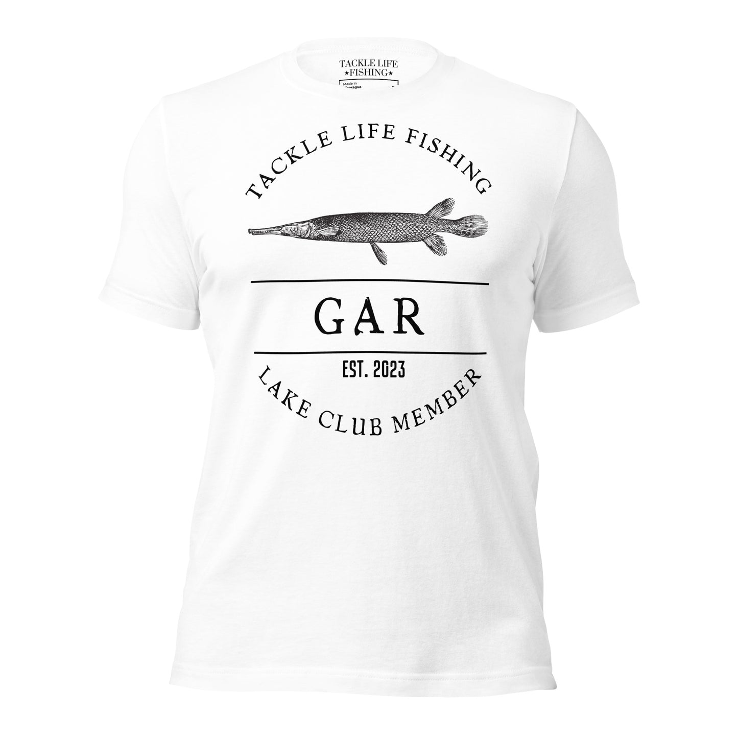 TLF Gar Lake Club Member Tee -- Front Design on Tan, Asphalt, Olive, Toast, Athletic Heather, or White