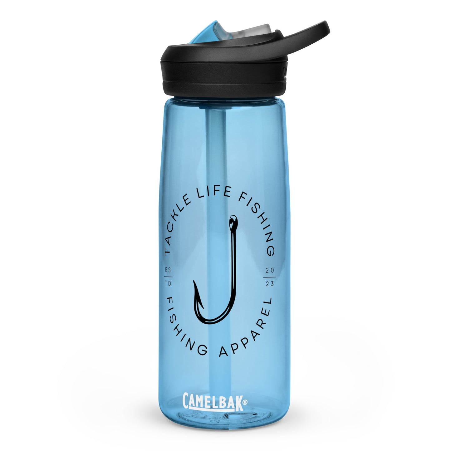 TLF Flagship Logo Recycled Plastic Water Bottle - Oxford Blue, Blue, Charcoal or Clear