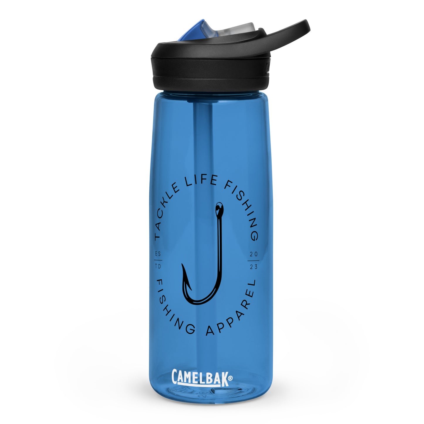 TLF Flagship Logo Recycled Plastic Water Bottle - Oxford Blue, Blue, Charcoal or Clear