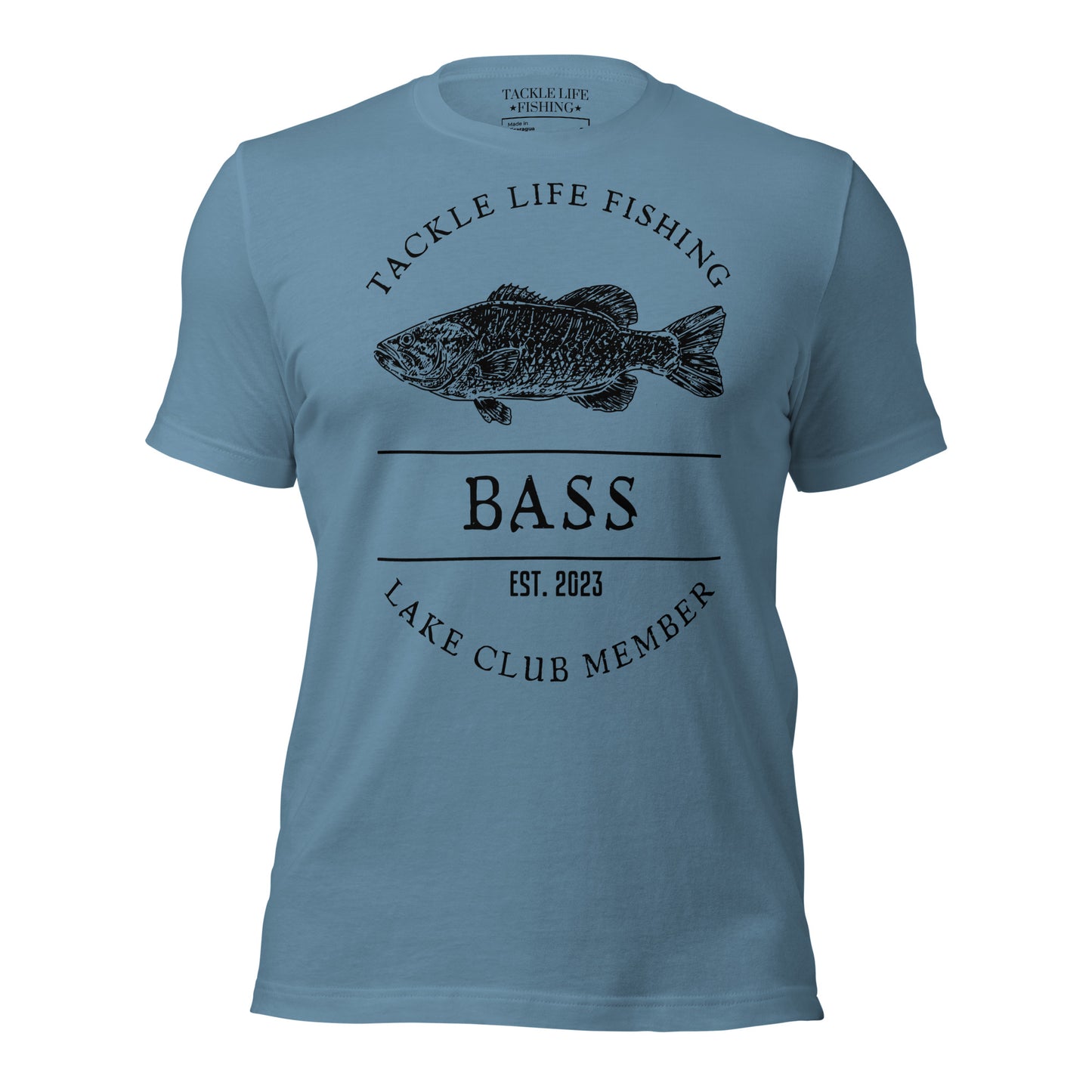 TLF Bass Lake Club Member -- Front Design on White, Asphalt, Olive, Steel Blue, Pebble, Tan, or Athletic Heather