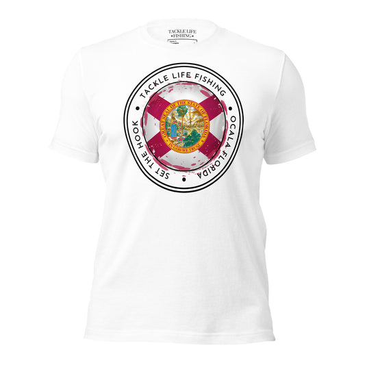 TLF Florida Seal Unisex T-Shirt -- Logo on White or Athletic Heather