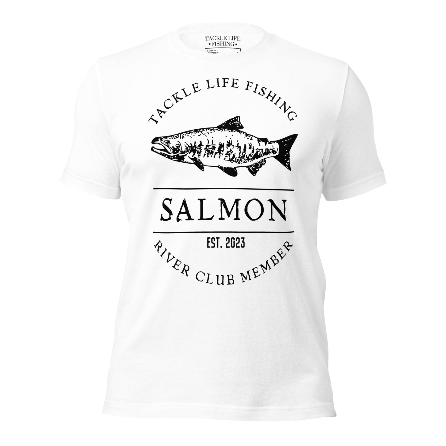 TLF Salmon River Club Member -- Front design on Toast, Mauve, Pink, Athletic Heather, White, Pebble, or Olive